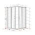 1200 x 900mm Sliding Door Nano Safety Glass Shower Screen By
