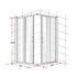 1200 x 1000mm Sliding Door Nano Safety Glass Shower Screen By