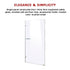 900 x 2100mm Frameless 10mm Safety Glass Shower Screen