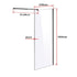 1200 x 2000mm Frameless 10mm Safety Glass Shower Screen