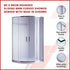 90 x 90cm Rounded Sliding 6mm Curved Shower Screen with Base in Chrome