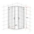 90 x 90cm Rounded Sliding 6mm Curved Shower Screen with Base in Black