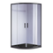 100 x 100cm Rounded Sliding 6mm Curved Shower Screen with Base in Black