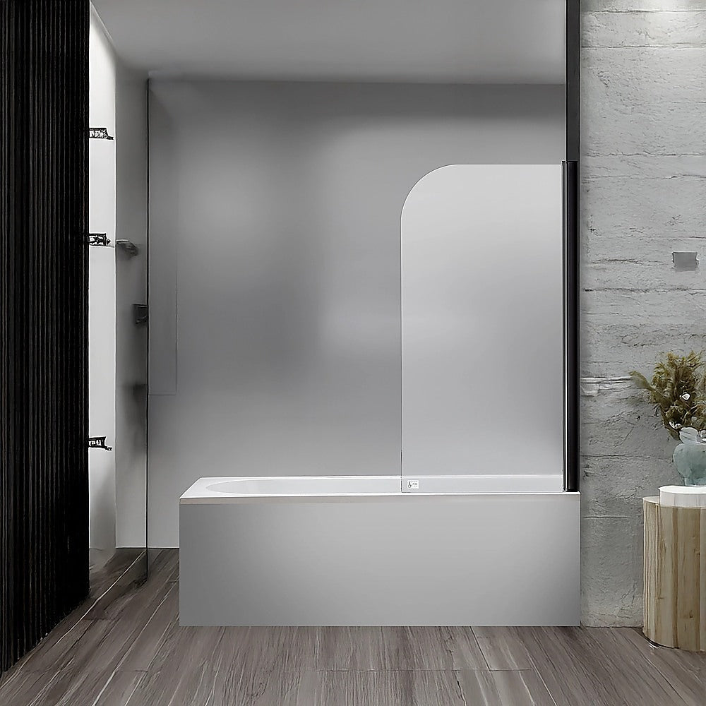 180 Degree Pivot Door 6mm Safety Glass Bath Shower Screen 800x1400mm By