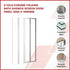 4 Fold Chrome Folding Bath Shower Screen Door Panel 1000 x 1400mm
