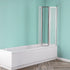 4 Fold Chrome Folding Bath Shower Screen Door Panel 1000 x 1400mm