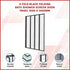 4 Fold Black Folding Bath Shower Screen Door Panel 1000 x 1400mm