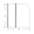 180 Degree Pivot Door 6mm Safety Glass Bath Shower Screen 1200x1400mm By