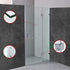 120 x 200cm Wall to Wall Frameless Shower Screen 10mm Glass By