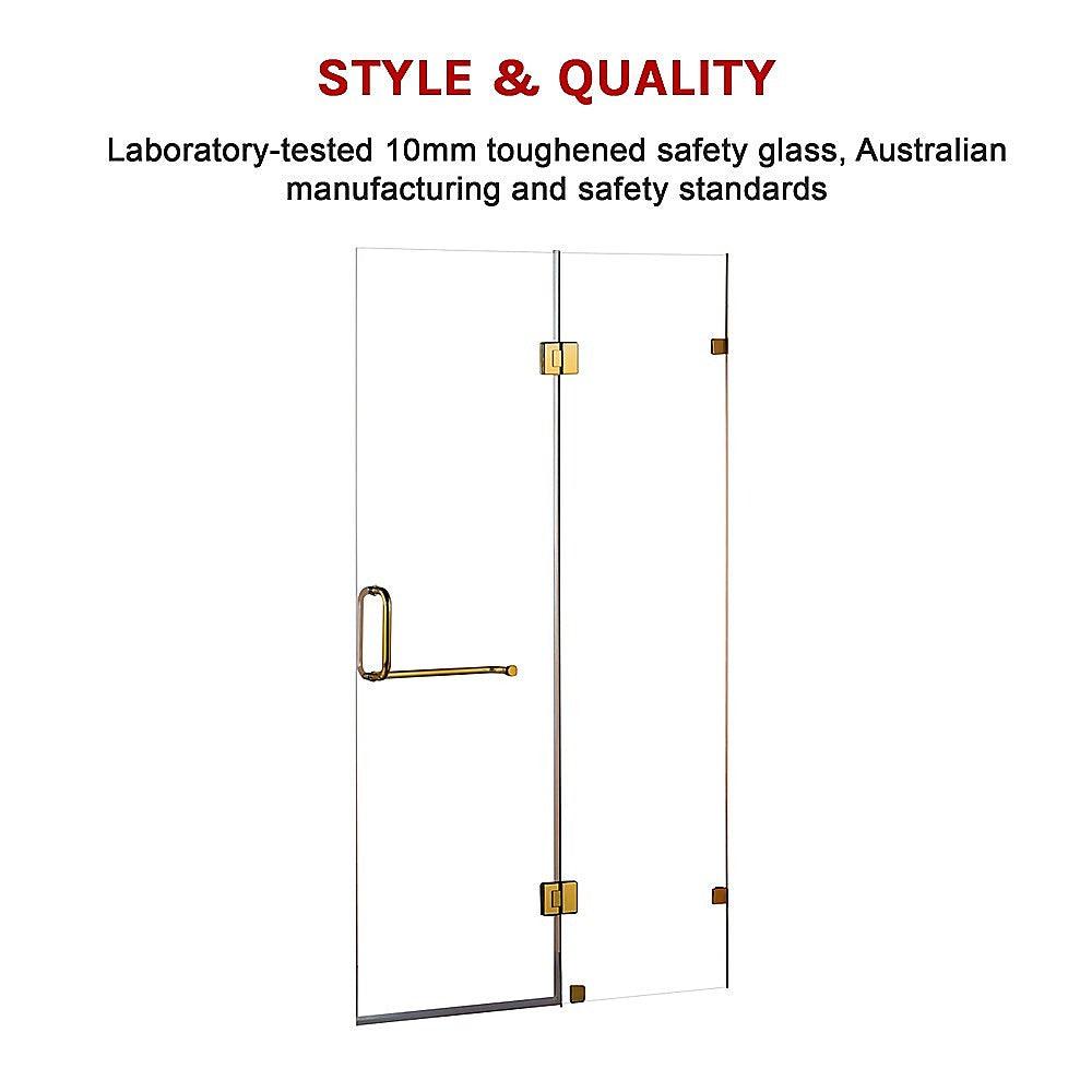 120 x 200cm Wall to Wall Frameless Shower Screen 10mm Glass By