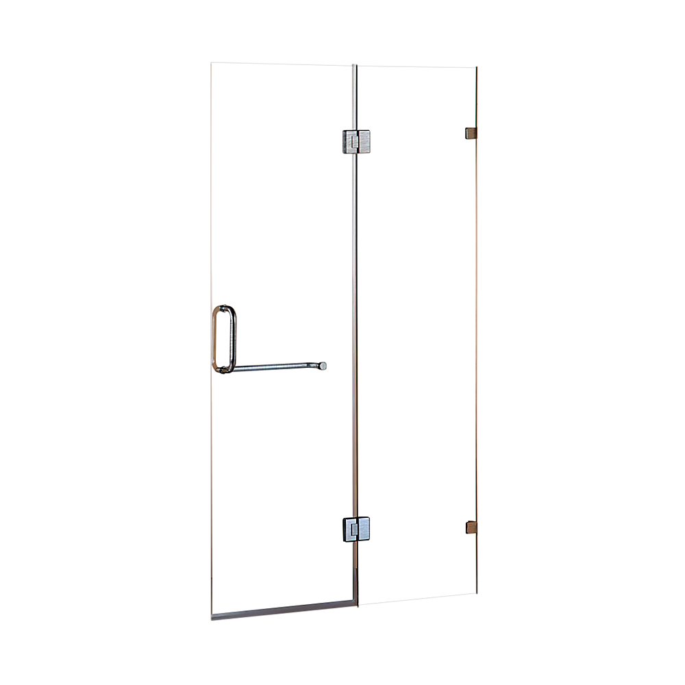 100 x 200cm Wall to Wall Frameless Shower Screen 10mm Glass By