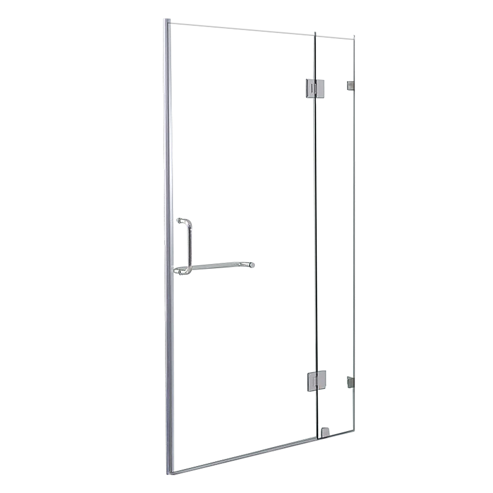 100 x 200cm Wall to Wall Frameless Shower Screen 10mm Glass By
