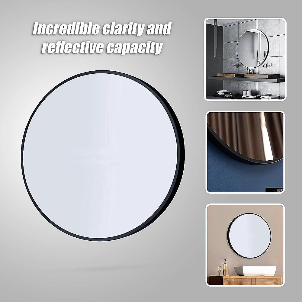 90cm Round Wall Mirror Bathroom Makeup Mirror by Della Francesca