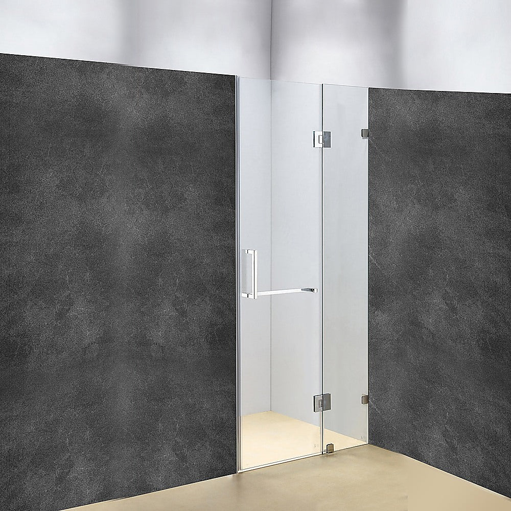 120 x 200cm Wall to Wall Frameless Shower Screen 10mm Glass By