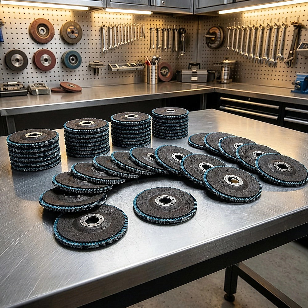 50x Pack Premium Zirconia Flap Disc Sanding Grinding 115mm 4.5