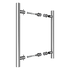 Round 300mm Push Pull Stainless Steel Door Handle Entrance Entry Shower Glass