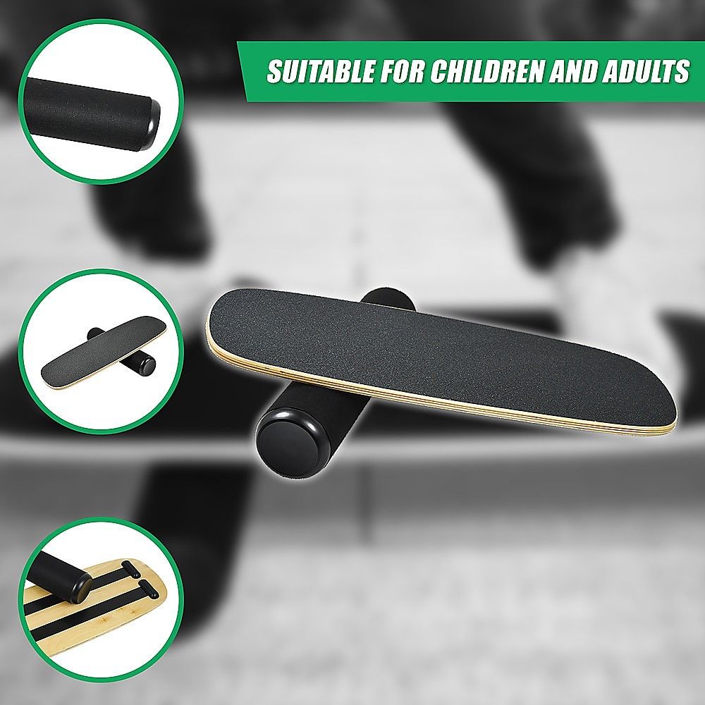 Balance Board Trainer with Stopper Wobble Roller, 180kg Weight Capacity