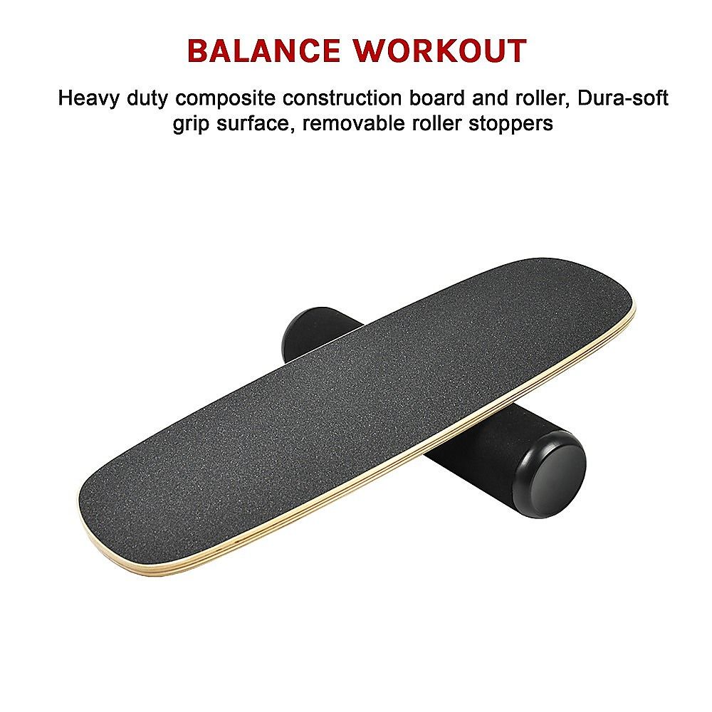 Balance Board Trainer with Stopper Wobble Roller, 180kg Weight Capacity