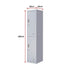2-Door Vertical Locker for Office Gym Shed School Home Storage