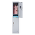 2-Door Vertical Locker for Office Gym Shed School Home Storage