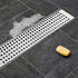 900mm Bathroom Shower Stainless Steel Grate Drain w/Centre outlet Floor Waste Square Pattern
