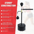 Free Standing Punching Bag 120-190cm Adjustable Boxing Reflex Bag Dummy, Black