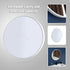 60cm Round Wall Mirror Bathroom Makeup Mirror by Della Francesca