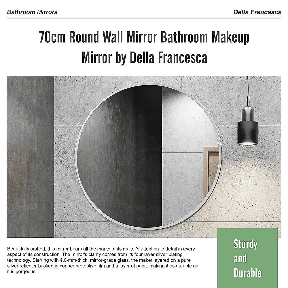 70cm Round Wall Mirror Bathroom Makeup Mirror