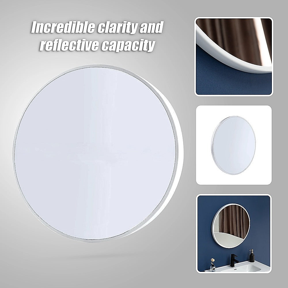 90cm Round Wall Mirror Bathroom Makeup Mirror by Della Francesca
