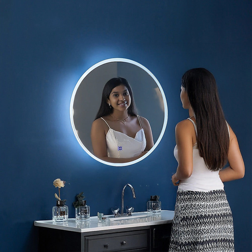 50cm LED Wall Mirror Bathroom Mirrors Light Decor Round