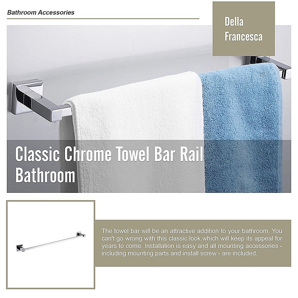 Classic Chrome Towel Bar Rail Bathroom