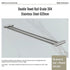 Double Towel Rail Grade 304 Stainless Steel 620mm