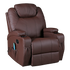 Brown Massage Sofa Chair Recliner 360 Degree Swivel PU Leather Lounge 8 Point Heated
