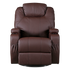 Brown Massage Sofa Chair Recliner 360 Degree Swivel PU Leather Lounge 8 Point Heated