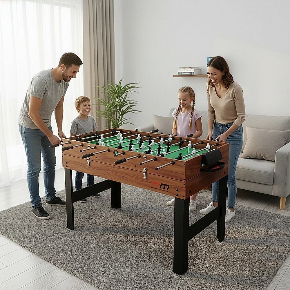 4FT 3-in-1 Games Foosball Soccer Hockey Pool Table, MDF, Ages 8 Plus Set