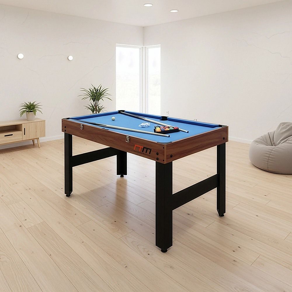 4FT 3-in-1 Games Foosball Soccer Hockey Pool Table, MDF, Ages 8 Plus Set
