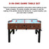 4FT 3-in-1 Games Foosball Soccer Hockey Pool Table, MDF, Ages 8 Plus Set