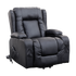Recliner Chair – Electric Massage Lift Chair with Heat Function PU Leather Lounge Sofa Black
