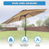 9FT Patio Umbrella Outdoor Garden Table Umbrella with 8 Sturdy Ribs