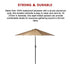 9FT Patio Umbrella Outdoor Garden Table Umbrella with 8 Sturdy Ribs