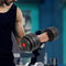 40kg Adjustable Rubber Dumbbell and Barbell Set with Chrome Bars for Home Gym