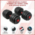 40kg Adjustable Rubber Dumbbell and Barbell Set with Chrome Bars for Home Gym
