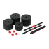 40kg Adjustable Rubber Dumbbell and Barbell Set with Chrome Bars for Home Gym