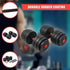 40kg Adjustable Rubber Dumbbell and Barbell Set with Chrome Bars for Home Gym