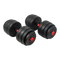 40kg Adjustable Rubber Dumbbell Set Barbell Home GYM Exercise Weights