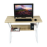 Wood & Metal Computer Desk with Shelf Home Office Furniture