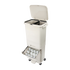 42L Rubbish Bin Waste Trash Can Pedal Recycling Kitchen Wheel 2 Compartment
