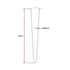 Set of 4 Industrial Retro Hairpin Table Legs 12mm Steel Bench Desk - 71cm White