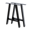 2x Rustic Dining Table Legs Steel Industrial Vintage 71cm - Black