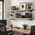 20cm Floating Shelf Brackets Industrial Metal Shelving Supports 4-Pack - Black